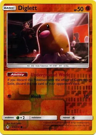 Unbroken Bonds Diglett #85/214 reverse holo